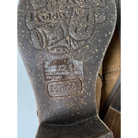 New Korks Reese Tan Dark Brown Nubuck Modern Short Riding Boot ~Size 7 - Picture 16 of 16